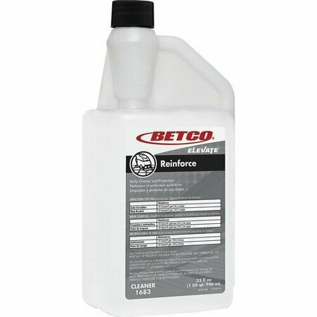 BETCO Floor Cleaner, Neutral, 32oz Dosing Bottle, White, 6PK BET16834800